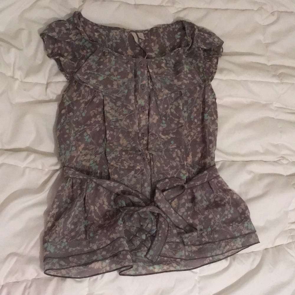 Laura Conrad sheer floral summer top